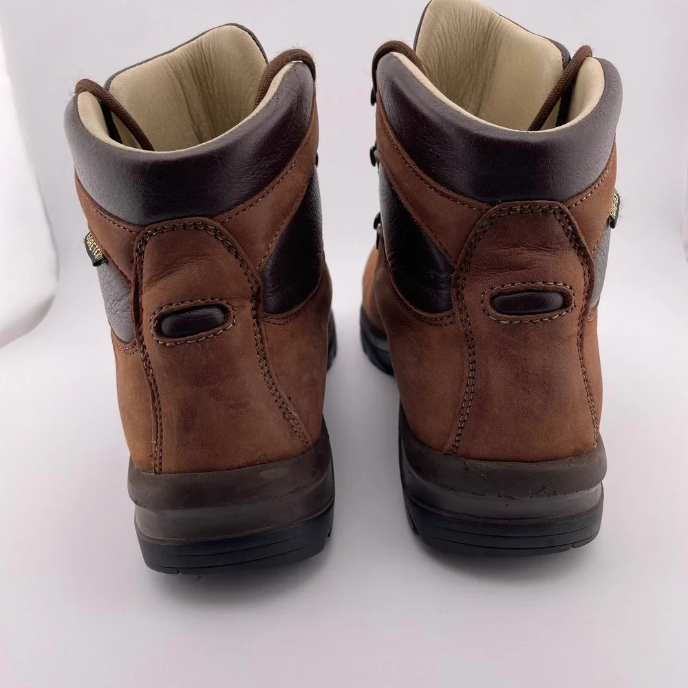 AKU Gore-Tex Brown Leather Hiking Boots Vibram Sole Mens 6 Womens 7.5‎ 132/1